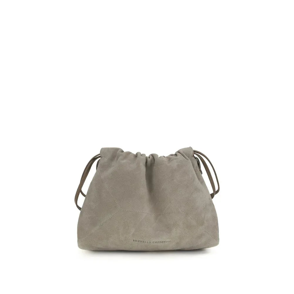 Brunello Cucinelli Gray Calf Leather Bos Taurus Clutch Bag - Zeiniez