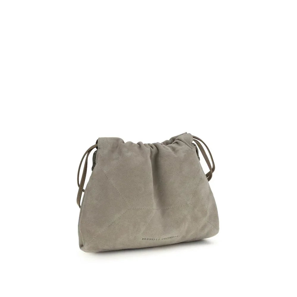 Brunello Cucinelli Gray Calf Leather Bos Taurus Clutch Bag - Zeiniez