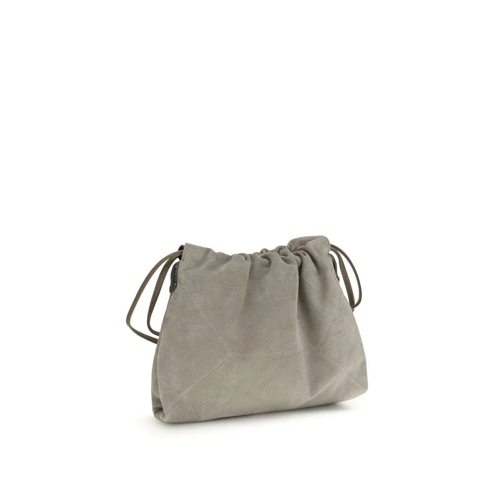 Brunello Cucinelli Gray Calf Leather Bos Taurus Clutch Bag - Zeiniez