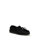 Isabel Marant Black Calf Leather Bos Taurus Slip-On Loafers - Zeiniez