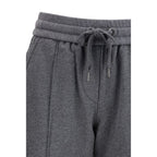 Brunello Cucinelli Gray Cotton Athletic Pants