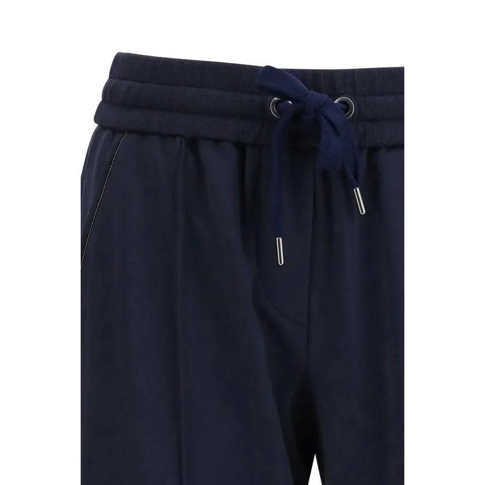 Brunello Cucinelli Blue Cotton Joggers (Workout Pants) - Zeiniez