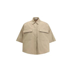 Brunello Cucinelli Beige Cotton Shortsleeve Shirt - Zeiniez