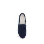 Brunello Cucinelli Blue Calf Leather Bos Taurus Slip-On Loafers