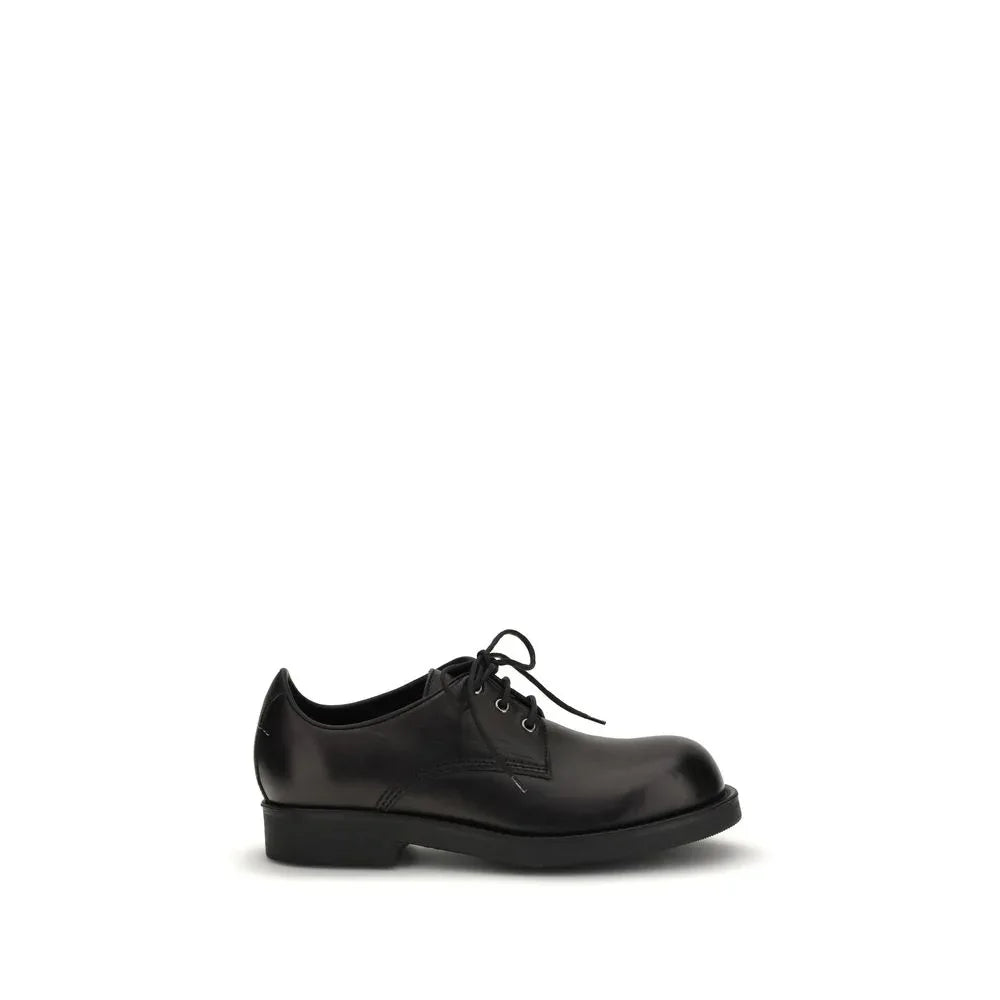 MM6 Black Calf Leather Bos Taurus Oxfords And Derbies - Zeiniez
