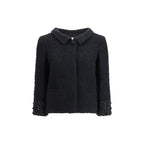 Valentino Black Fleece Wool Coat