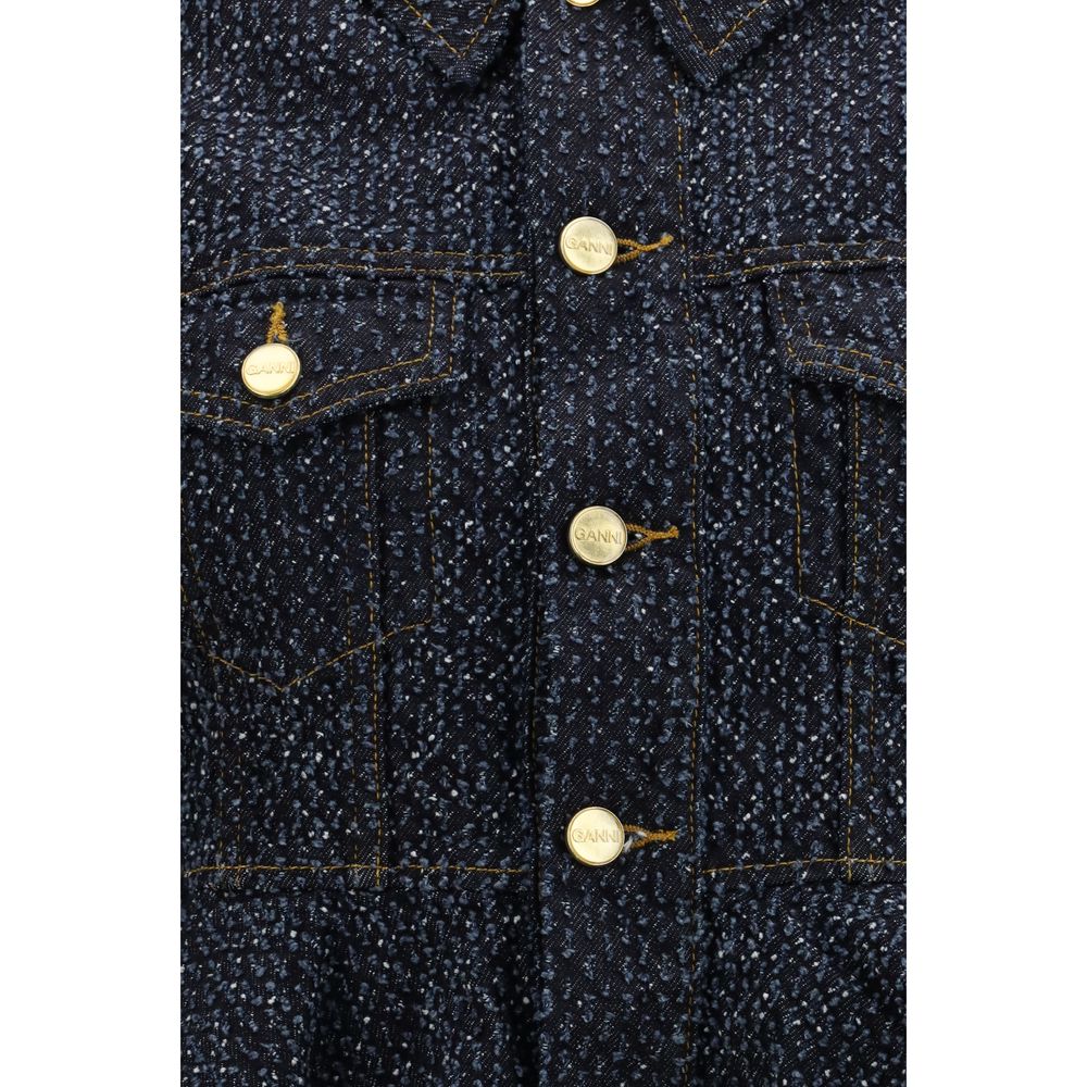 Ganni Blue Cotton Denim Jacket