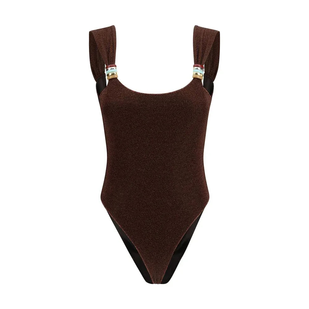 Oséree Brown Polyamide One-Piece Swimsuit - Zeiniez