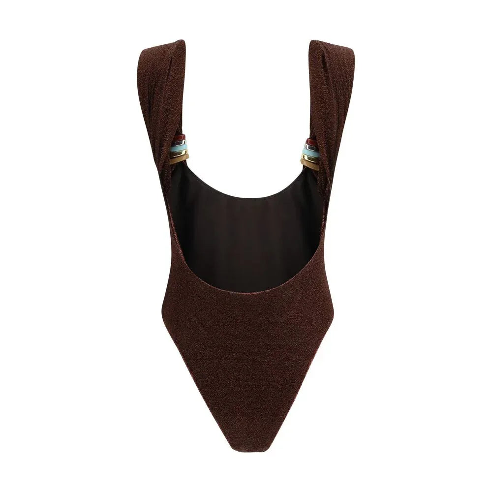 Oséree Brown Polyamide One-Piece Swimsuit - Zeiniez