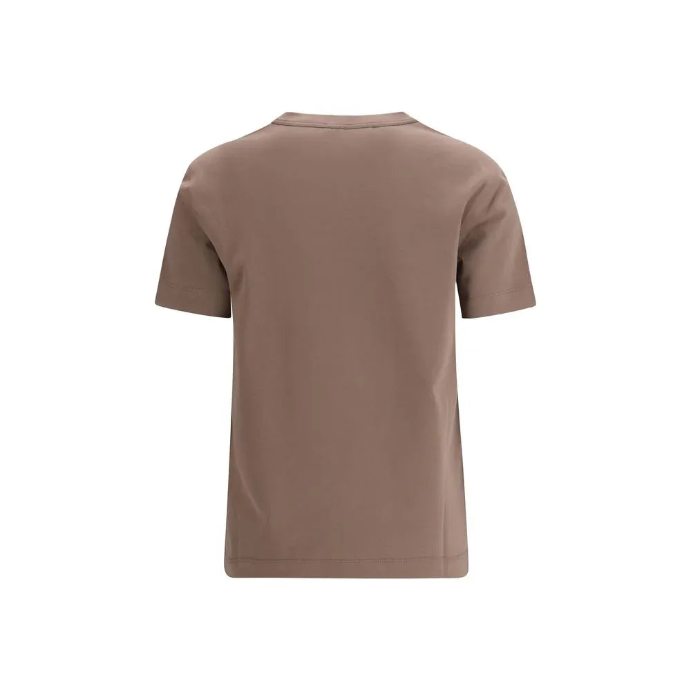Brunello Cucinelli Brown Cotton T-Shirt - Zeiniez