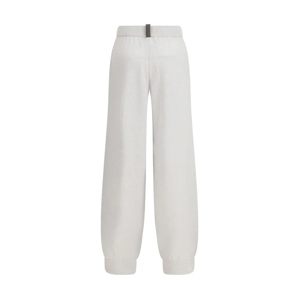 Fabiana Filippi Gray Fleece Wool Casual Pants - Zeiniez