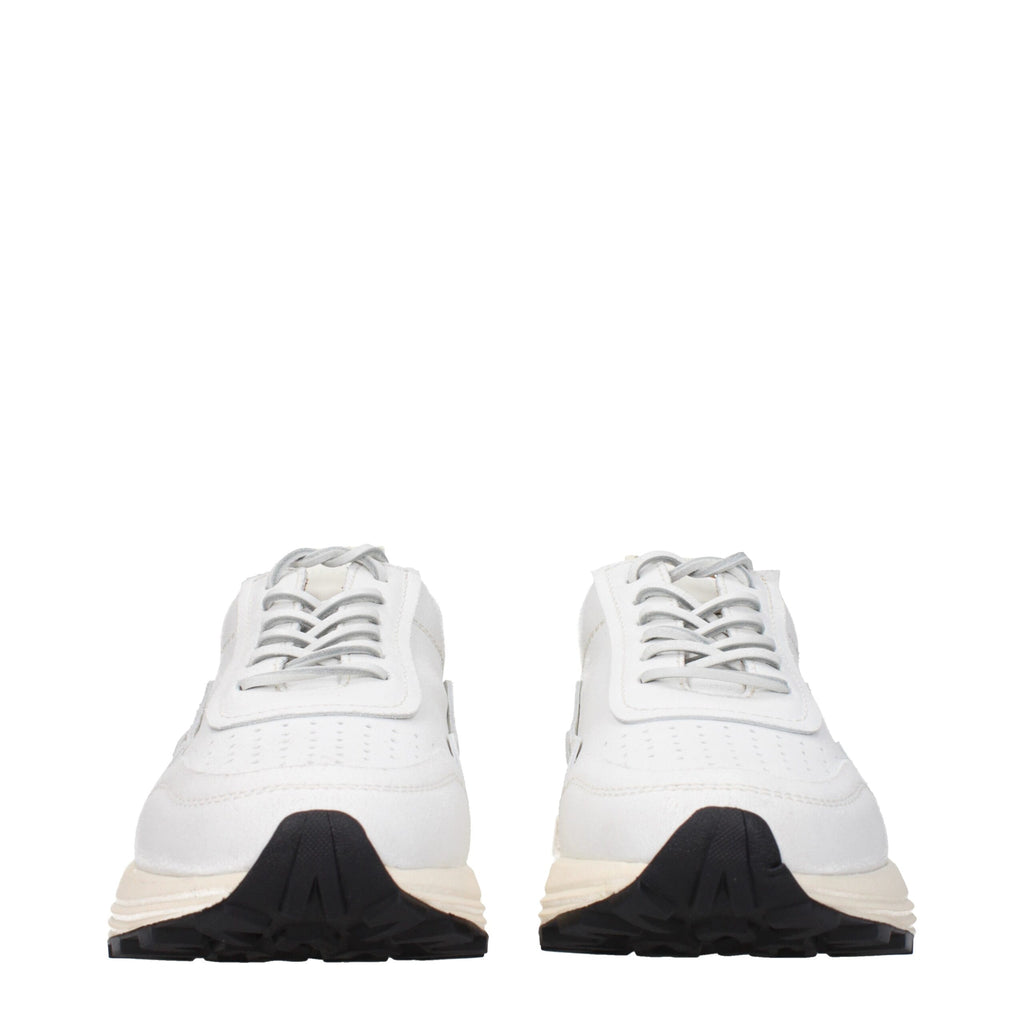 Buttero White Leather Chunky Sneakers