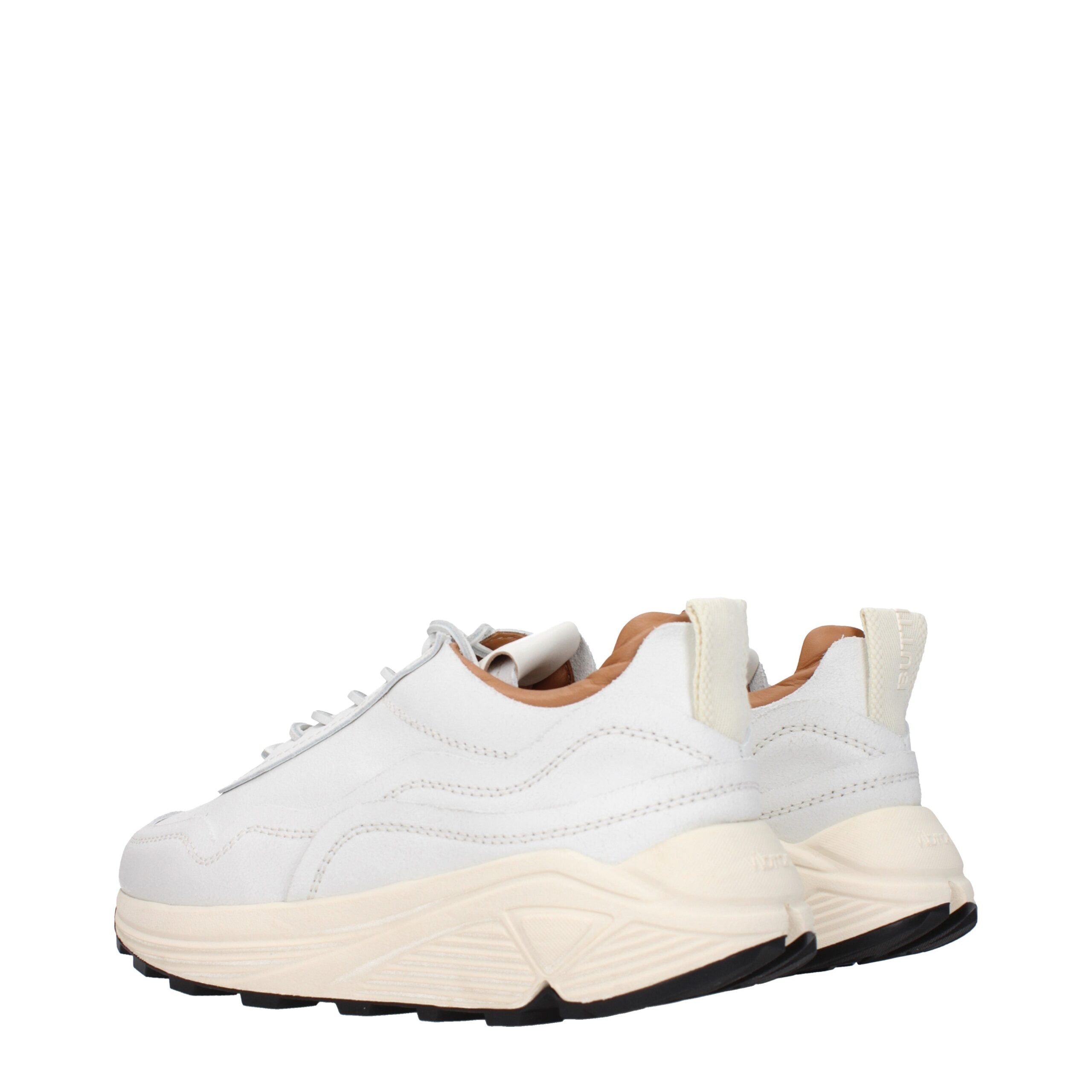 Buttero White Leather Chunky Sneakers