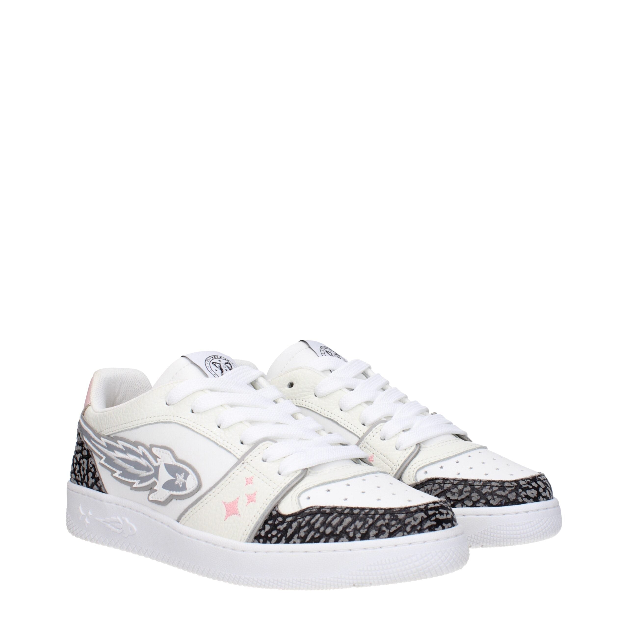 Enterprise Japan White Leather Athletic Sneakers