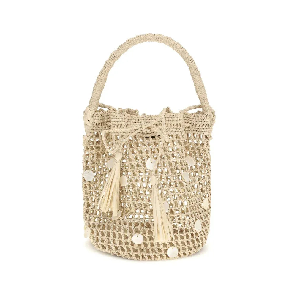 Alanui Beige Raffia Backet Bag - Zeiniez