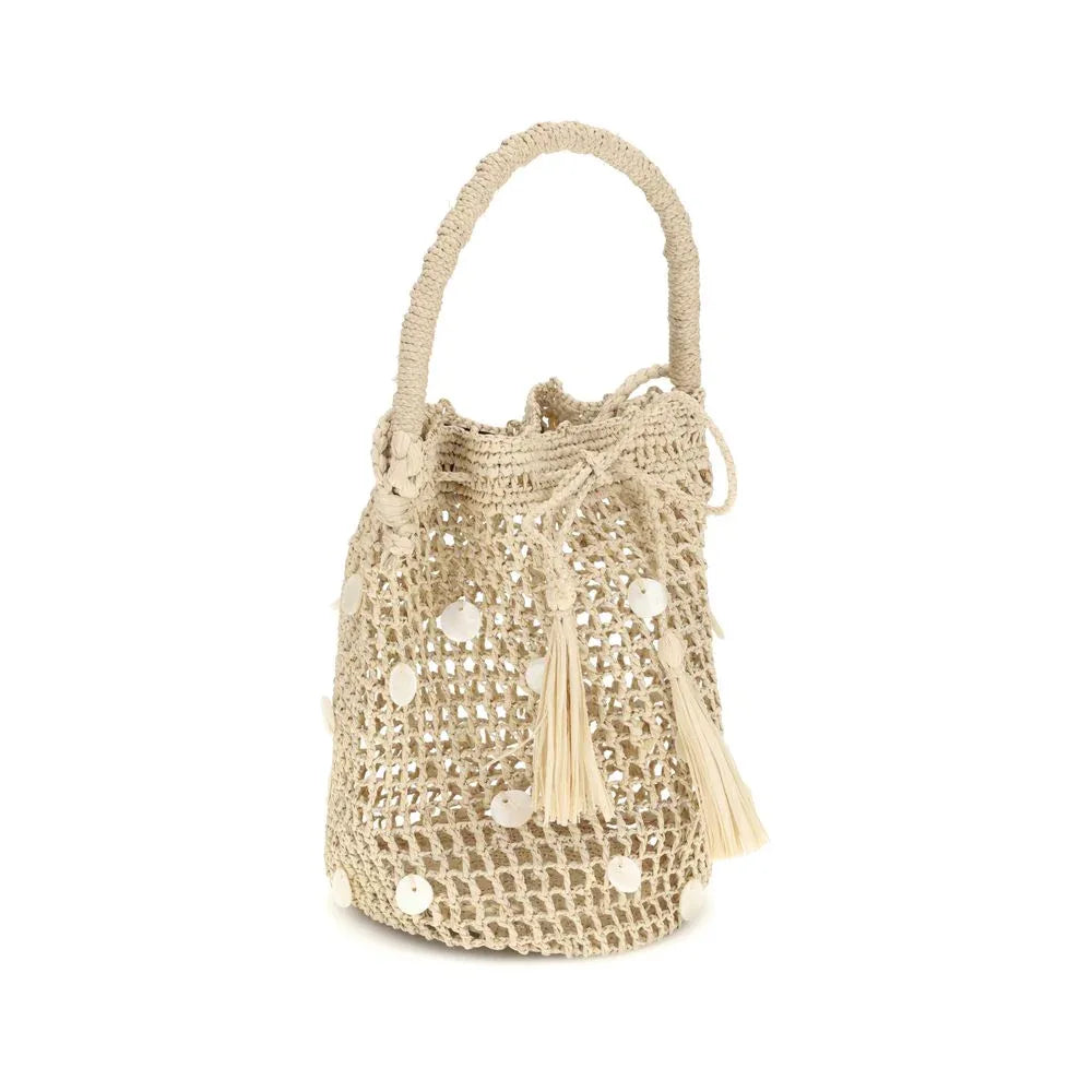 Alanui Beige Raffia Backet Bag - Zeiniez