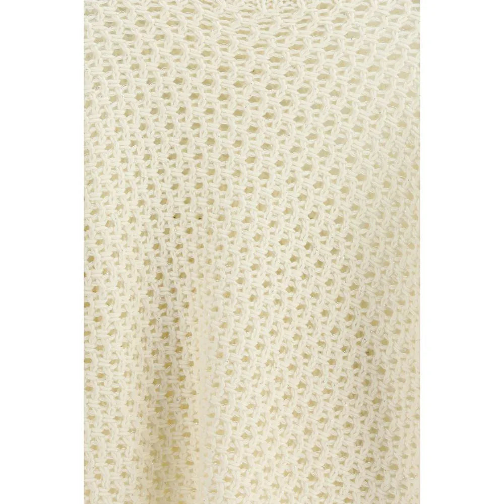 Fabiana Filippi Beige Fleece Wool Sweatshirt - Zeiniez