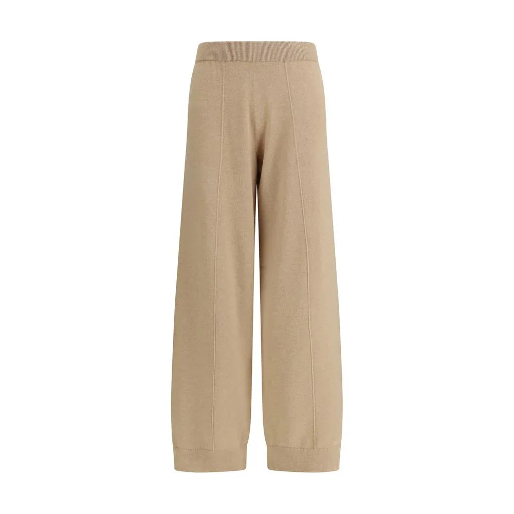 Fabiana Filippi Beige Fleece Wool Casual Pants - Zeiniez