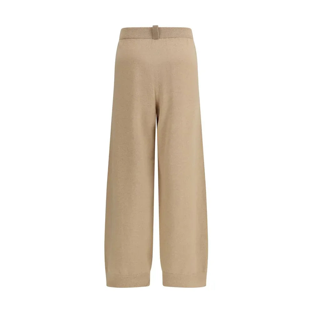 Fabiana Filippi Beige Fleece Wool Casual Pants - Zeiniez