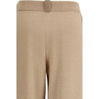 Fabiana Filippi Beige Fleece Wool Casual Pants - Zeiniez