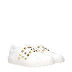 Valentino Garavani White Leather Low Top Sneakers - Zeiniez