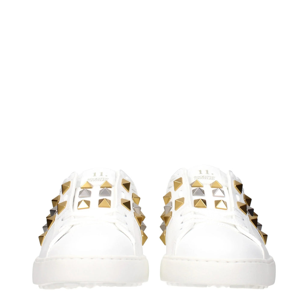 Valentino Garavani White Leather Low Top Sneakers - Zeiniez