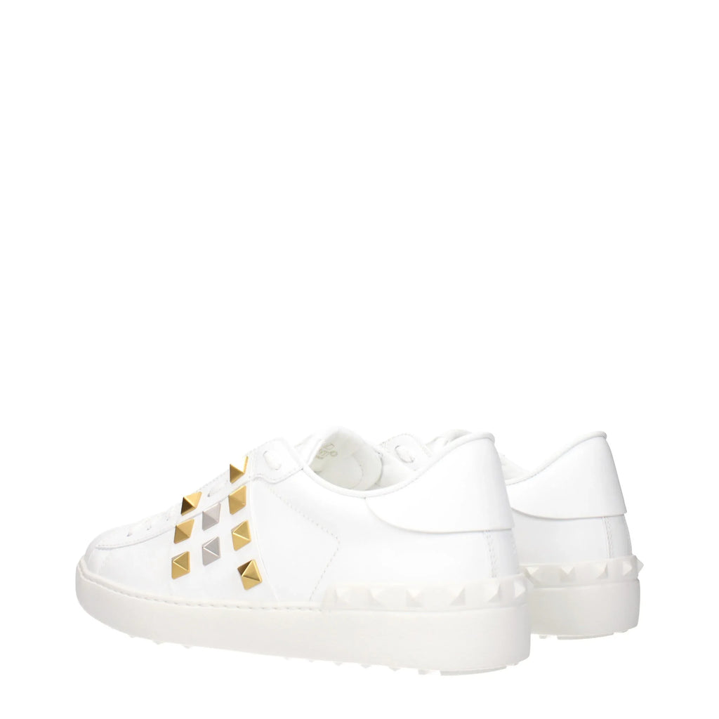 Valentino Garavani White Leather Low Top Sneakers - Zeiniez