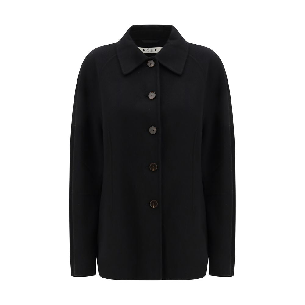 Rohe Black Wool Coat Rohe