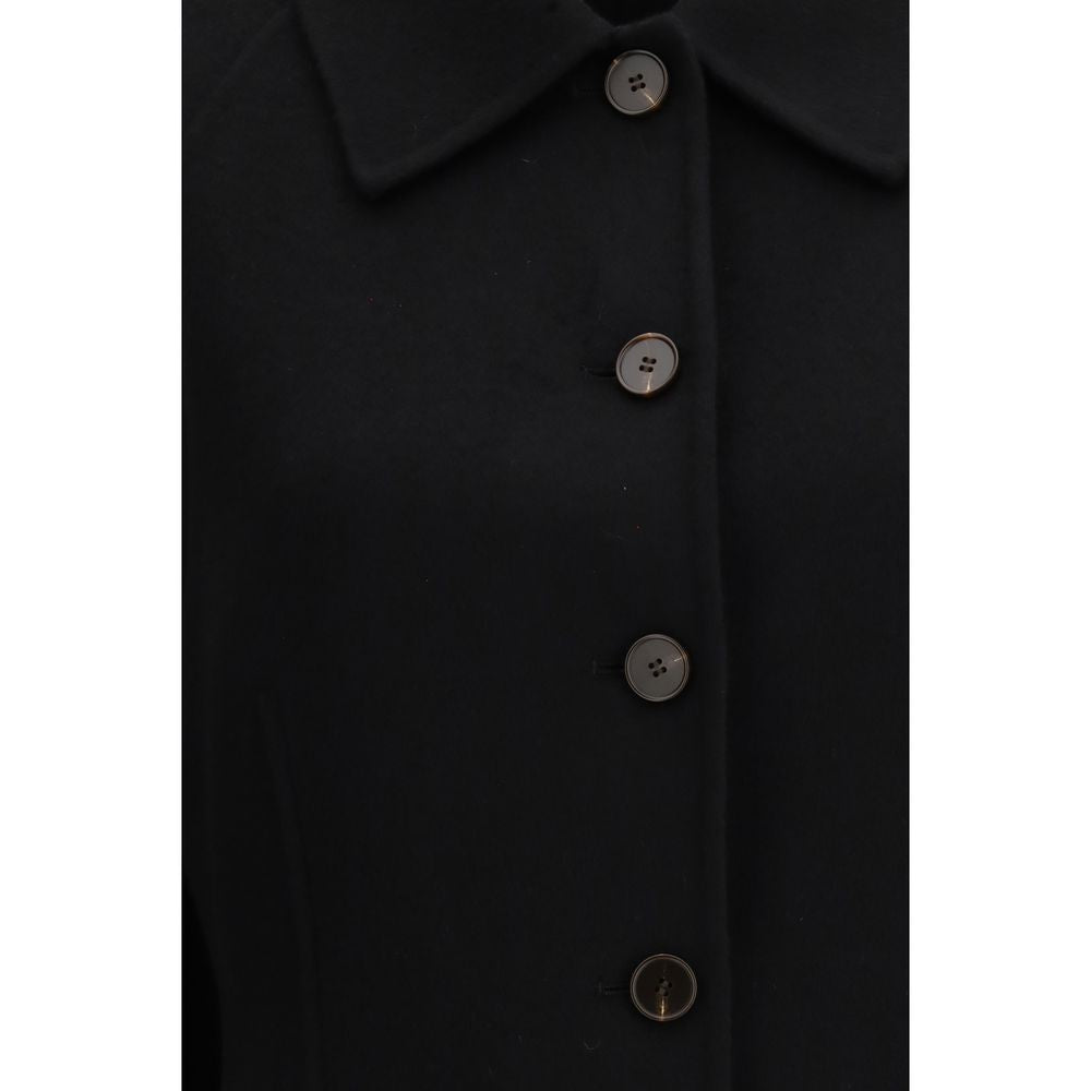 Rohe Black Wool Coat Rohe