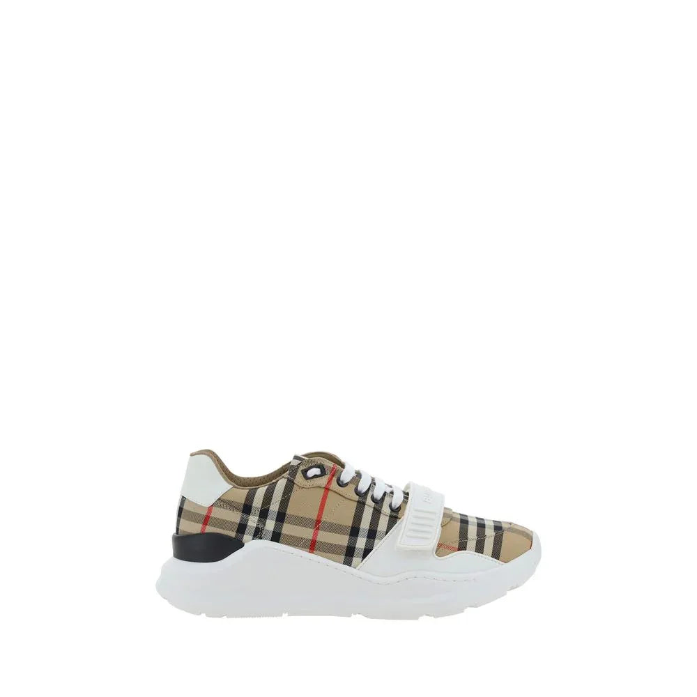 Burberry Beige Cotton Chunky Sneakers - Zeiniez