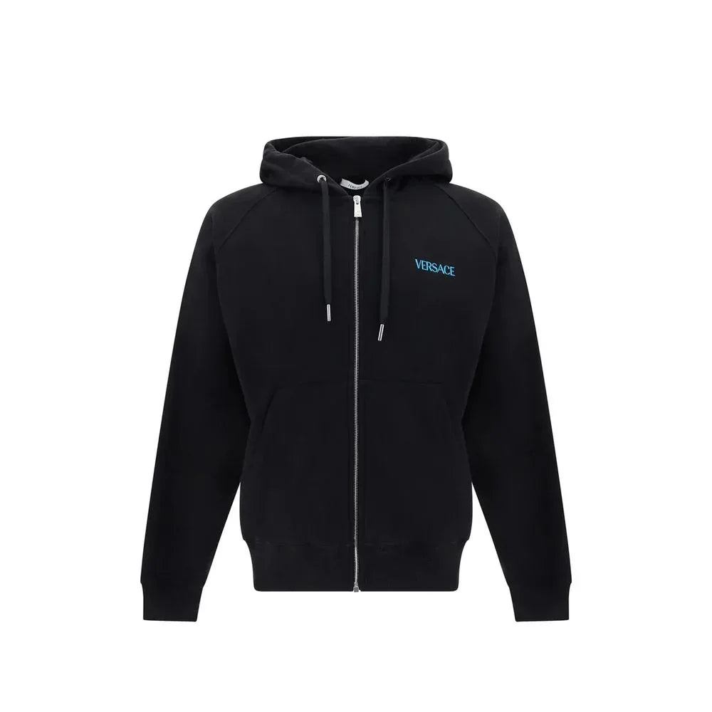 Versace Black Cotton Sweatshirt - Zeiniez