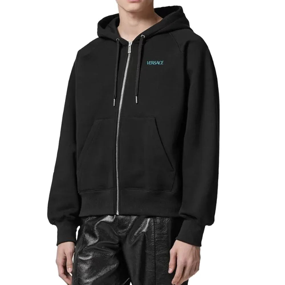 Versace Black Cotton Sweatshirt - Zeiniez