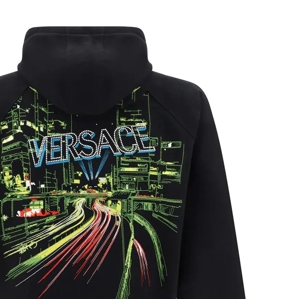 Versace Black Cotton Sweatshirt - Zeiniez