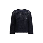 Fabiana Filippi Black Fleece Wool Sweatshirt - Zeiniez