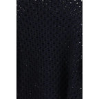 Fabiana Filippi Black Fleece Wool Sweatshirt - Zeiniez