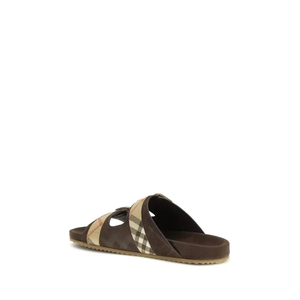 Burberry Brown Polyamide Flat Sandals - Zeiniez