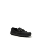 Gucci Black Calf Leather Bos Taurus Slip-On Loafers - Zeiniez
