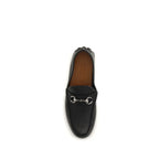 Gucci Black Calf Leather Bos Taurus Slip-On Loafers - Zeiniez