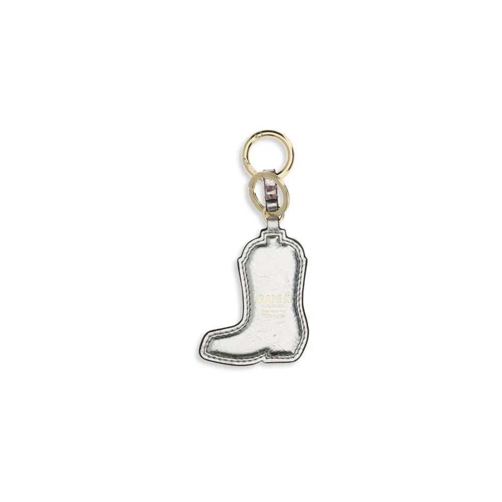 Ganni Silver Polyethylene Keychain - Zeiniez