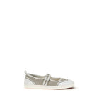 Carel Paris Beige Cotton Ballet Flats - Zeiniez