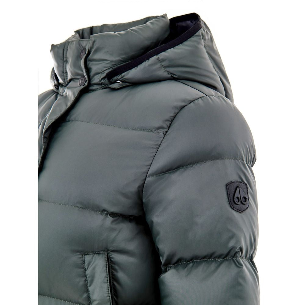 Moose Knuckles Green Cotton Full-Length Jacket - Zeiniez