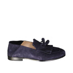 Salvatore Ferragamo Blue Calfskin Slip-On Loafers