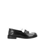 The Attico Black Leather Slip-On Loafers - Zeiniez