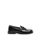 The Attico Black Calfskin Slip-On Loafers