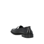 The Attico Black Leather Slip-On Loafers - Zeiniez