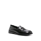 The Attico Black Calfskin Slip-On Loafers