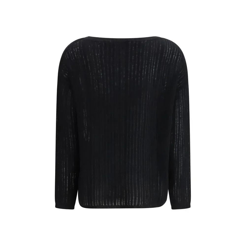Allude Black Cashmere Sweater - Zeiniez