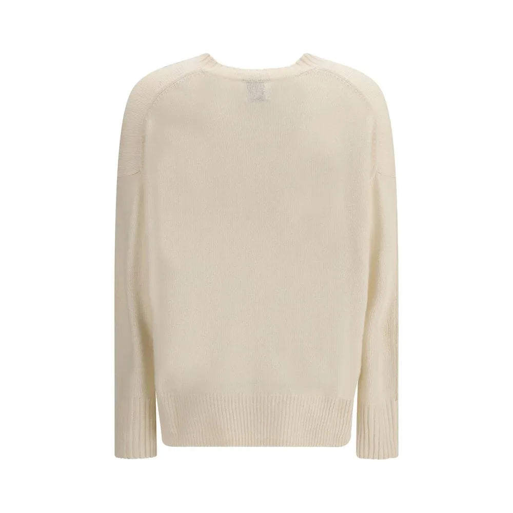 Allude Beige Cashmere Sweater - Zeiniez