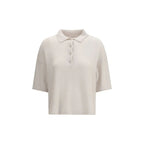 Allude Beige Cashmere Polo Shirt - Zeiniez
