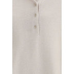 Allude Beige Cashmere Polo Shirt - Zeiniez